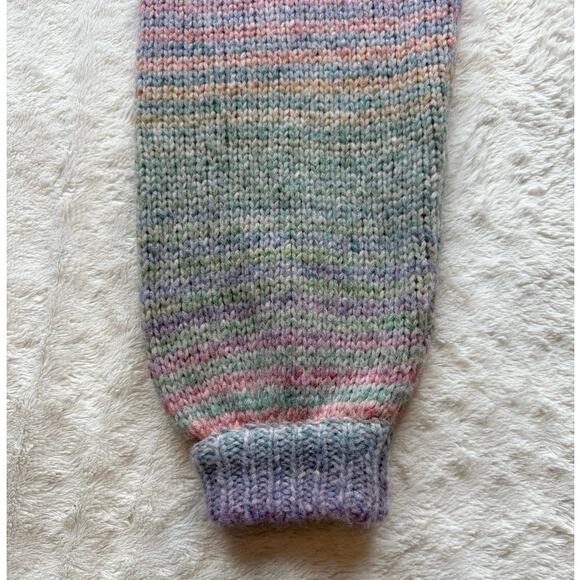 LoveShackFancy RARE Wool Alpaca Pastel Blossom Stripe Sweater Joggers size XS - Picture 5 of 15